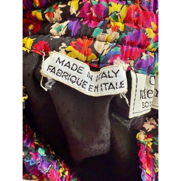 Valentino Skirt Women’s size 6 Vintage Floral Elastic Waist Made in Italy - Picture 5 of 8